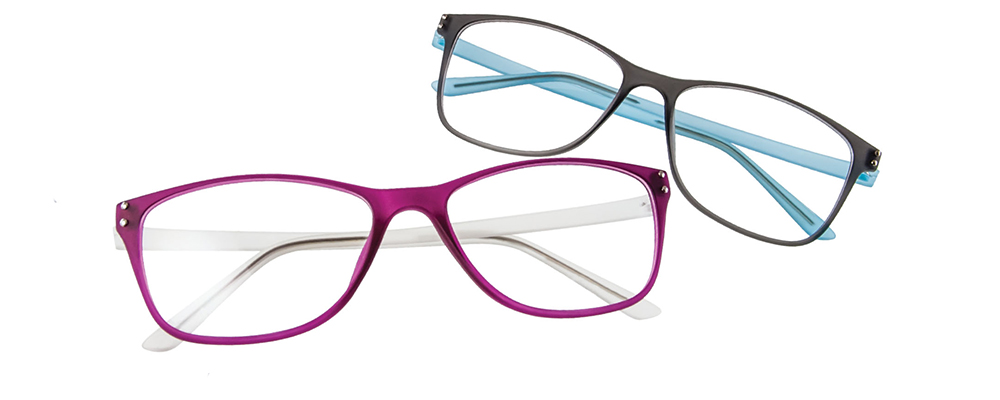 Float-Milan glasses frames in pink and blue